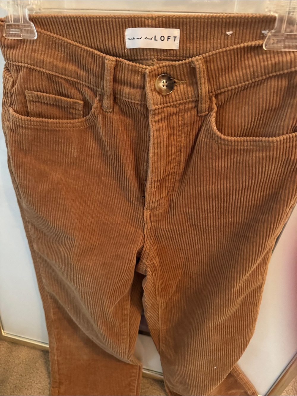 LOFT Men's Corduroy Trousers in Warm Camel
